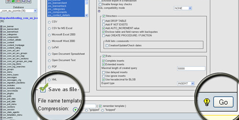 database save How To Back Up Joomla