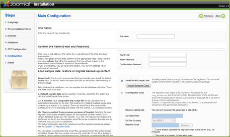 joomla main configuration How To Install Joomla